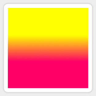 Neon Pink and Neon Yellow Ombré Shade Color Fade Sticker